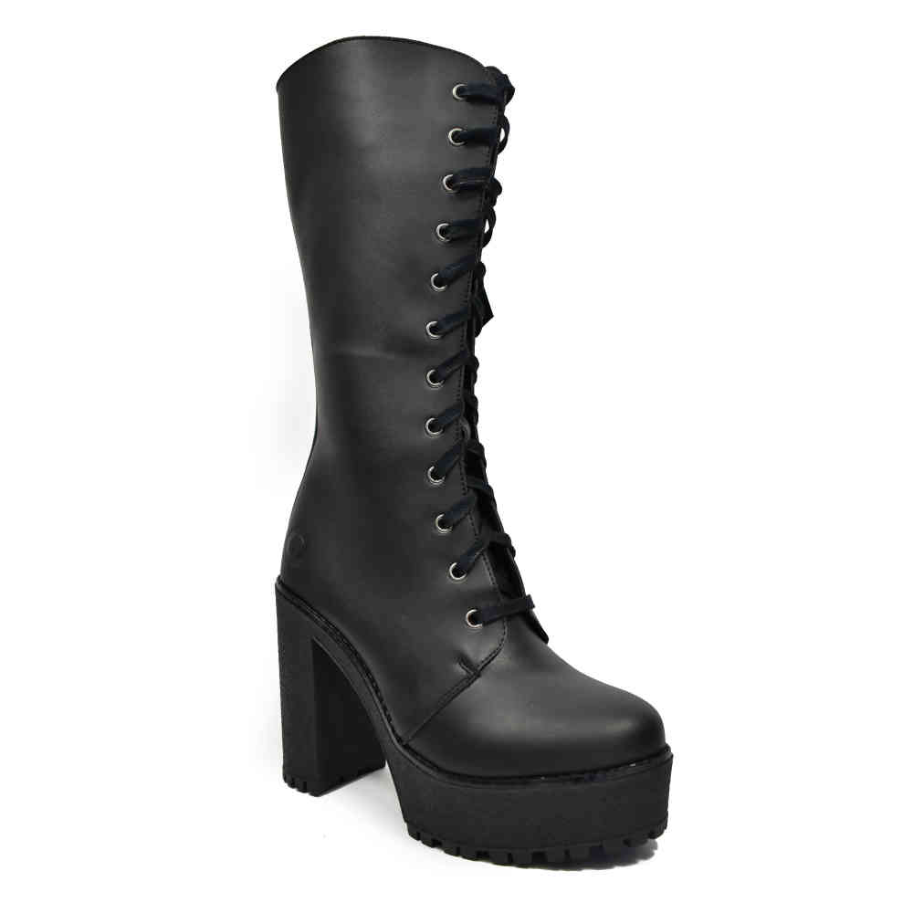 Altercore - Alexa Vegan Plateau Laarzen - Zwart